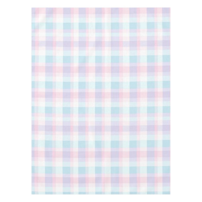 Mantel Patrón de Gingham púrpura Pastel (Anverso)