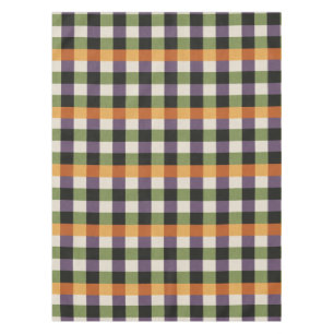 Mantel Patrón de gingham verde, púrpura y negro de Hallow