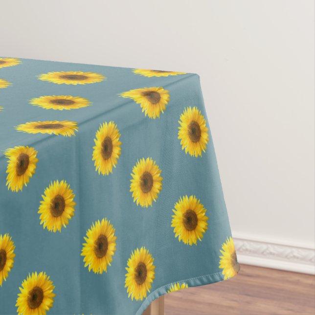 Mantel Patrón de girasol en verde azulado (In Situ)