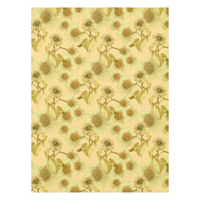 Mantel Patrón de girasol grande (Anverso)