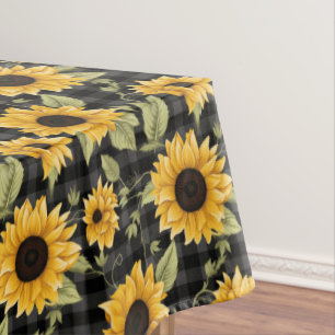Mantel Patrón de girasoles de Gingham