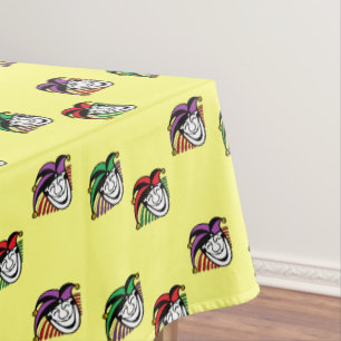 Mantel Patrón de gorras coloridos bromistas amarillo