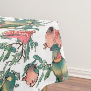 Mantel Patrón de granados y aves amorosas