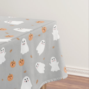 Mantel Patrón de Halloween Ghost y Gris de calabaza
