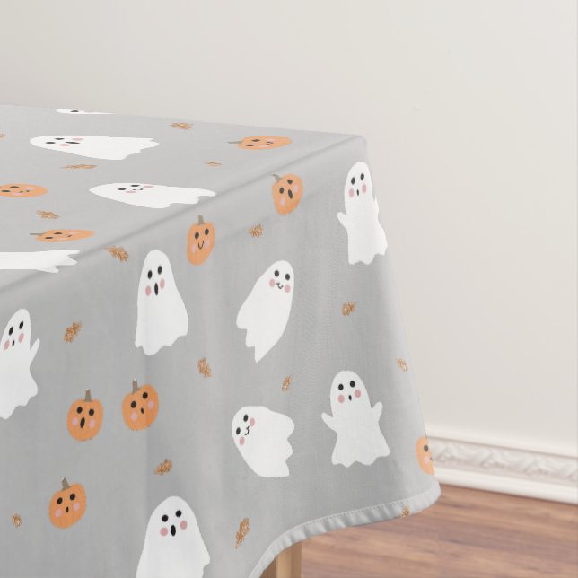 Mantel Patrón de Halloween Ghost y Gris de calabaza (In Situ)