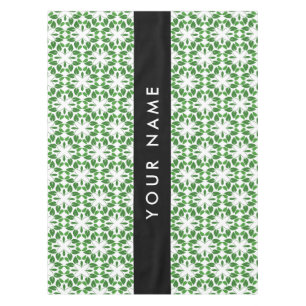 Mantel Patrón de Hoja, Hojas Verdes, Tu Nombre