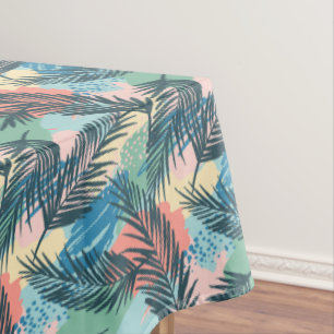 Mantel Patrón de hoja tropical pastoral
