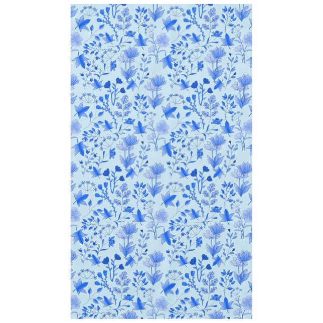 Mantel Patrón de hojas 12.bw Lblue BG (Anverso)