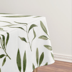Mantel Patrón de hojas de agua Eucalyptus Greenery