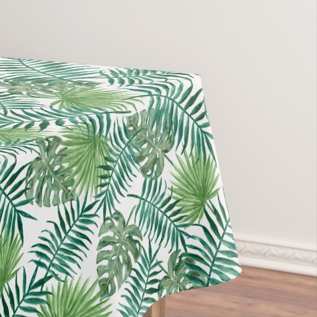 Mantel Patrón de hojas de palmera botánica tropical (In Situ)