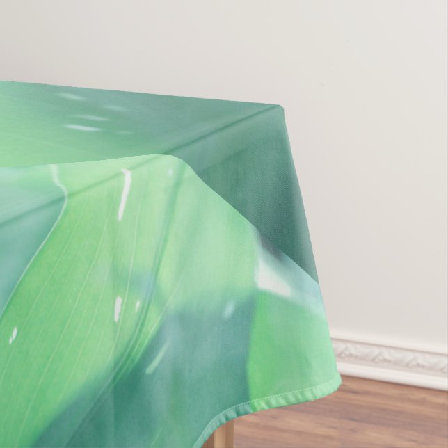 Mantel Patrón de hojas de plantas verdes pálidas (In Situ)