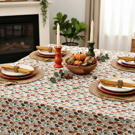 Mantel Patrón de hojas de terra de otoño y salvia