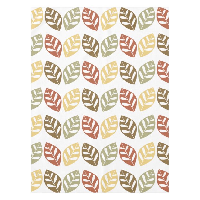 Mantel Patrón de hojas retro (Anverso)