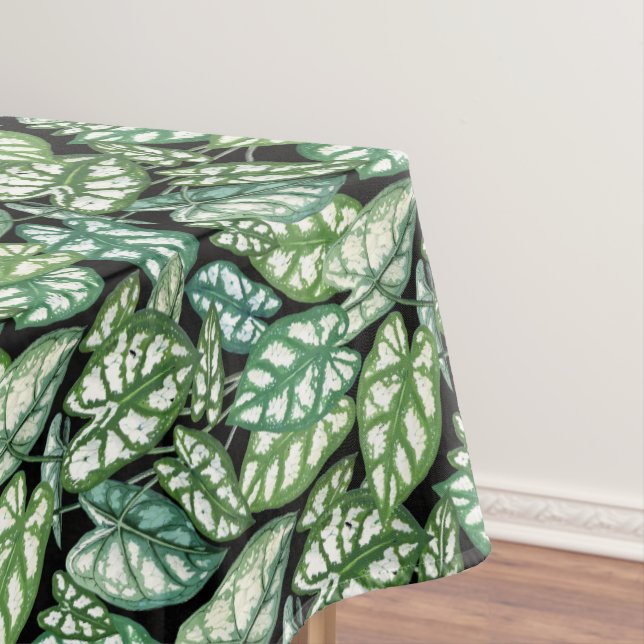 Mantel Patrón de hojas tropicales verdes (In Situ)