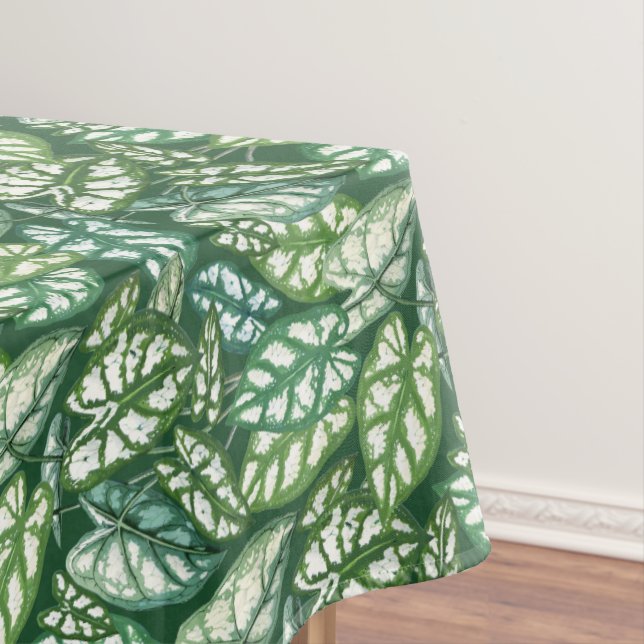 Mantel Patrón de hojas tropicales verdes (In Situ)