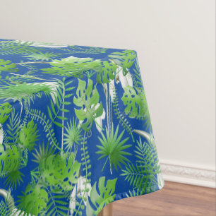 Mantel Patrón de hojas verdes 3D 01x4