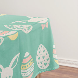 Mantel Patrón de huevos de Pascua blancos y verde pastel