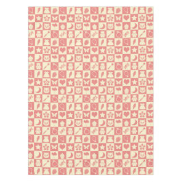 Mantel Patrón de Iconos de color rosa crudo y moderno