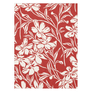 Mantel Patrón de ilustración floral abstracta roja elegan
