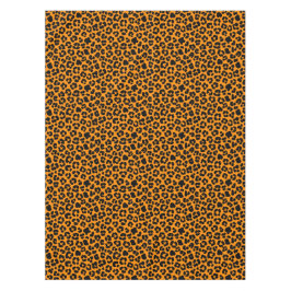 Mantel Patrón de impresión de leopardo negro naranja Deco