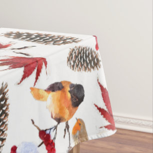 Mantel Patrón de invierno de acuarela elegante