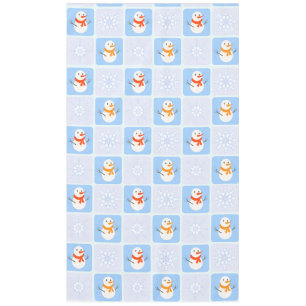 Mantel Patrón de invierno de snowman y copos de nieve