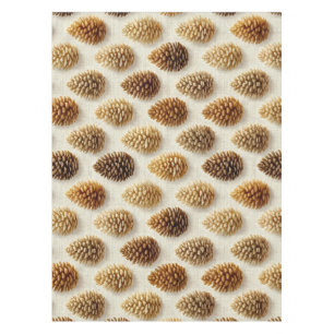 Mantel Patrón de invierno Pinecone clásico