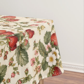 Mantel Patrón de jardín botánico de fresa vintage