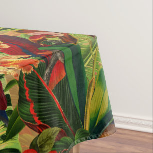 Mantel Patrón de jungla de loros tropicales antiguos