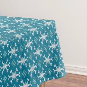 Mantel Patrón de Knit de Snowflake de Escandinavia