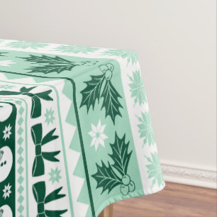 Mantel Patrón de Knit de suéter de navidad feo en verde d