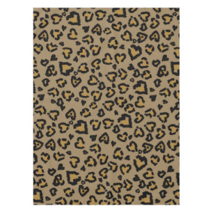Mantel Patrón de leopardo de corazón en colores naturales