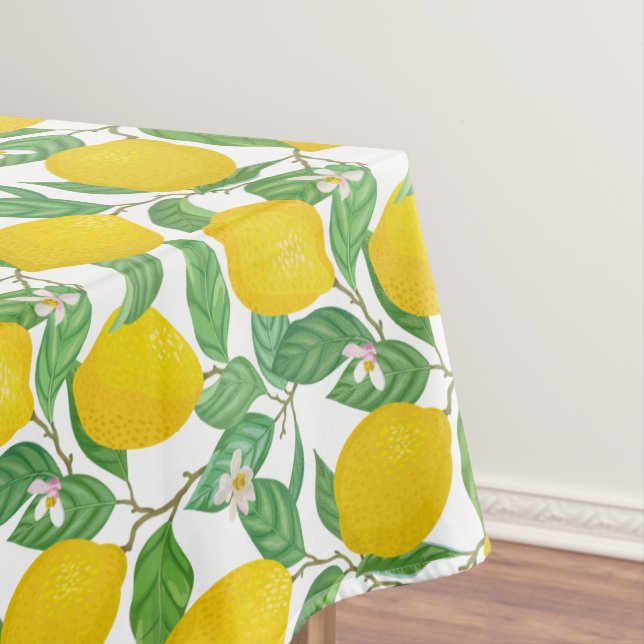 Mantel Patrón de limón blanco verde amarillo (In Situ)