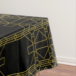 Mantel Patrón de línea Art Deco en negro