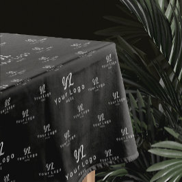 Mantel Patrón de logotipo comercial de Personalizado negr