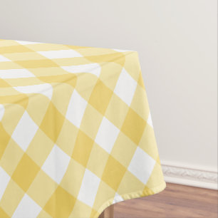 Mantel Patrón De Luces Blancas Y Amarillas De Gingham