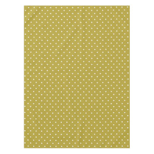 Mantel Patrón de lunares blancos en amarillo mostaza