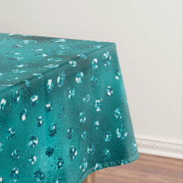 Mantel Patrón de lunares con brillo glamour en ombre azul