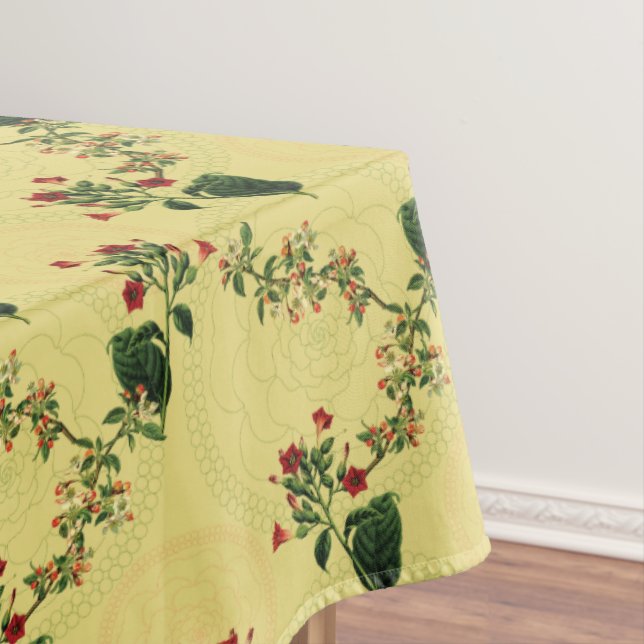 Mantel Patrón de Mandala Botánica (In Situ)