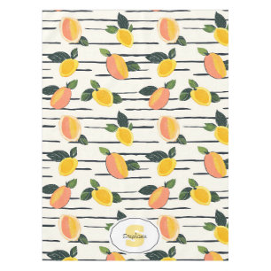 Mantel Patrón de mango de color de agua con hojas verdes