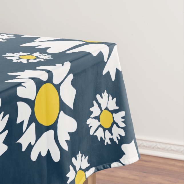 Mantel Patrón de margarita, patrón floral, mareas blancas (In Situ)