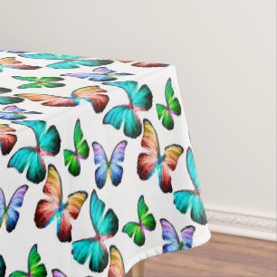 Mantel Patrón de mariposas exóticas morfo azul