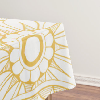 Mantel Patrón de medallón floral amarillo