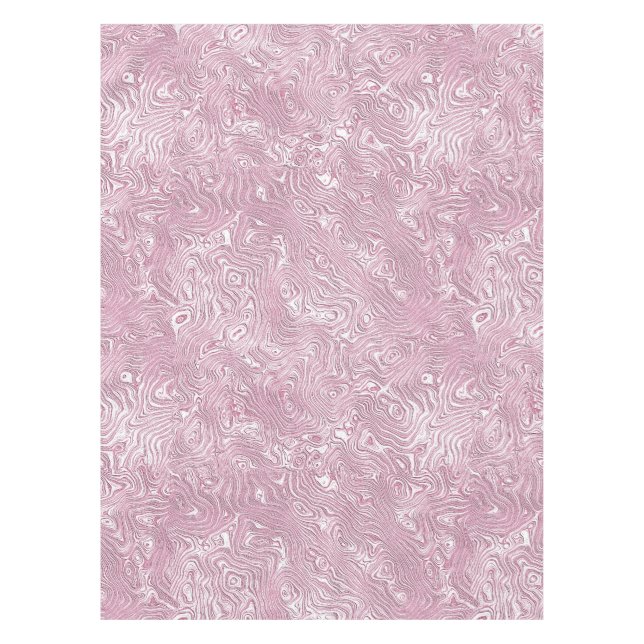 Mantel Patrón de moire de seda enmarañada en rosa turbio (Anverso)