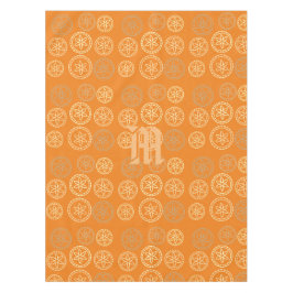 Mantel Patrón de monograma floral brillante personalizado