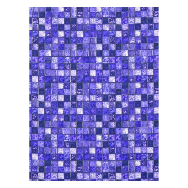 Mantel Patrón de mosaico azul (Anverso)