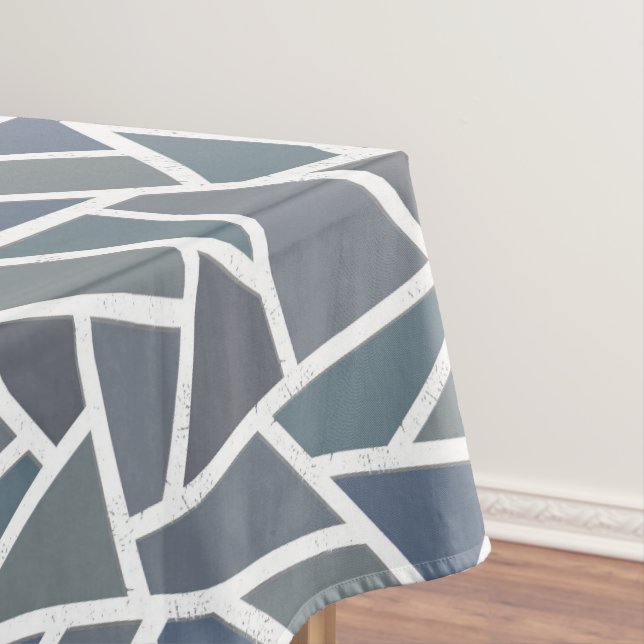 Mantel Patrón de mosaico azul-gris (In Situ)
