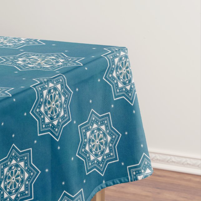 Mantel Patrón de mosaico de azules portugués marroquí (In Situ)
