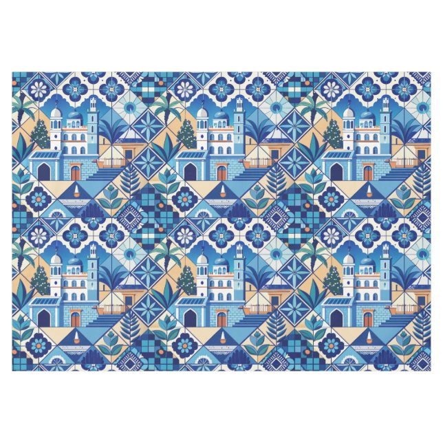 Mantel Patrón de mosaicos de Azulejo (Frente (Horizontal))