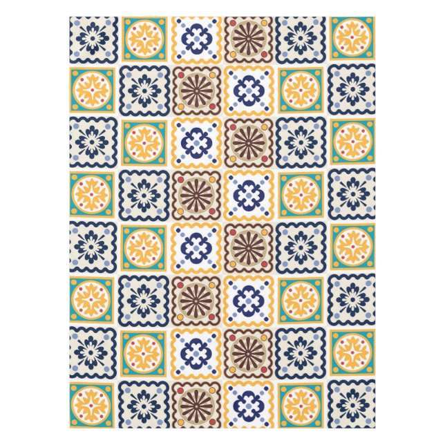 Mantel Patrón de mosaicos surtidos (Anverso)